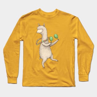 Alpaca on Maracas Long Sleeve T-Shirt